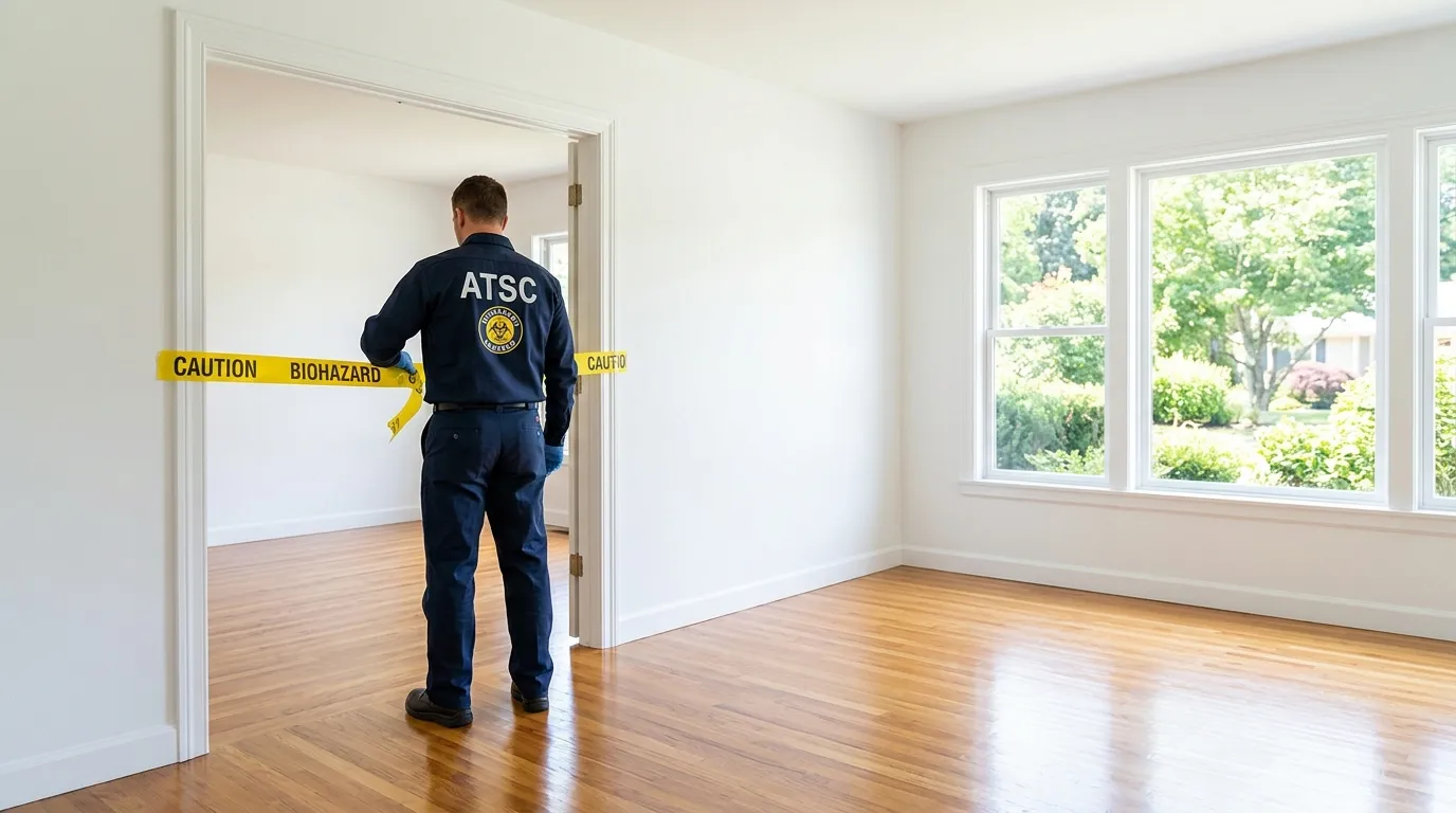 Certified biohazard cleanup crew performing Crime Scene Cleanup in Jamaica
